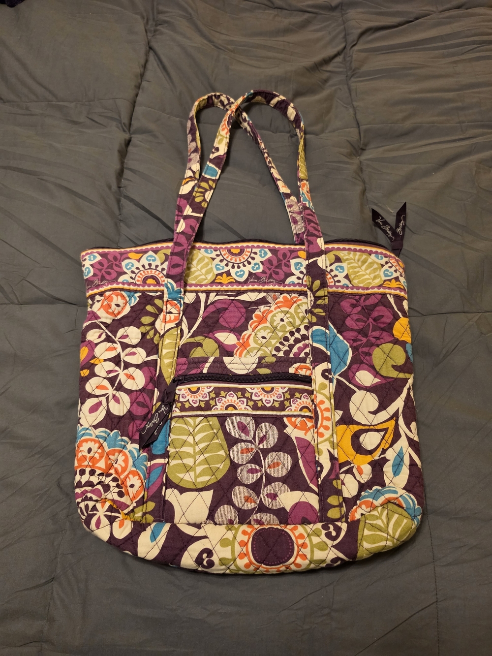 Vera Bradley Plum Crazy Villager Tote